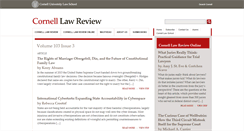 Desktop Screenshot of cornelllawreview.org