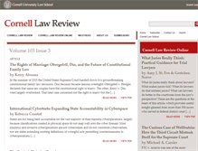 Tablet Screenshot of cornelllawreview.org